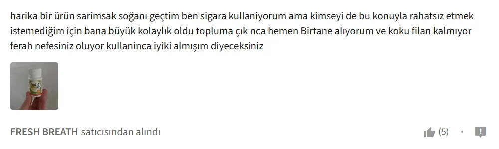 Trendyol kullanıcı yorumu 3