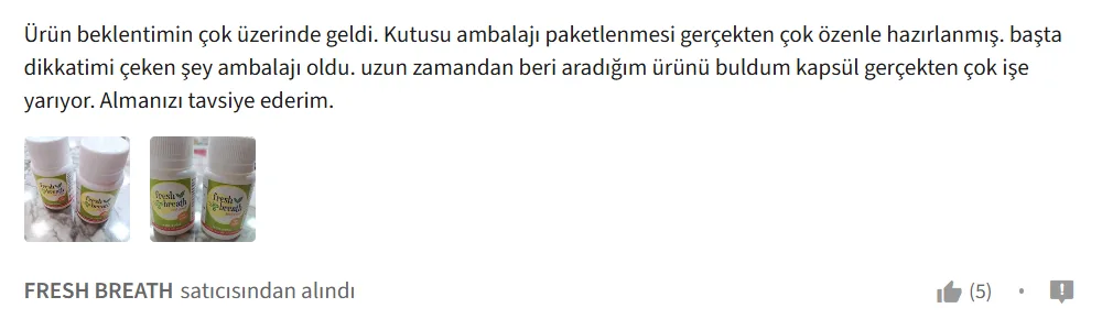 Trendyol kullanıcı yorumu 5